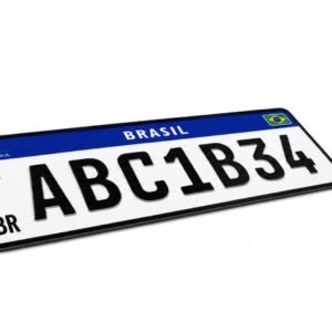 Placa Decorativa Mercosul Personalizada para Carros e Motos