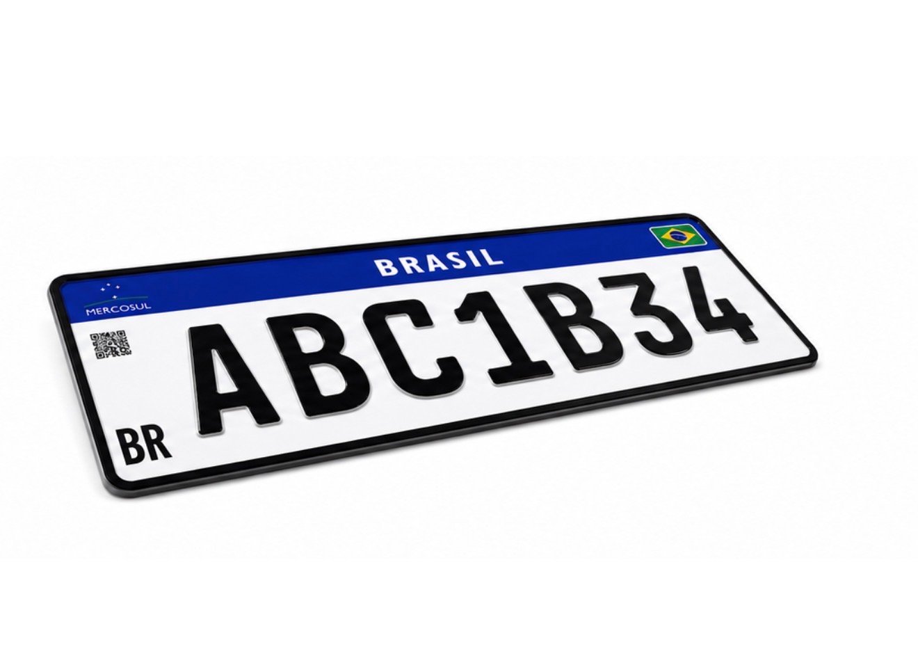 Placa Decorativa Mercosul Personalizada para Carros e Motos